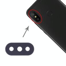 Copriobiettivo per fotocamera da 10 PC per Xiaomi Redmi 6 Pro / MI A2 Lite (nero)