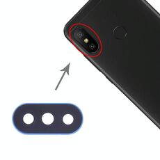 Copriobiettivo per fotocamera da 10 PC per Xiaomi Redmi 6 Pro / MI A2 Lite (blu)