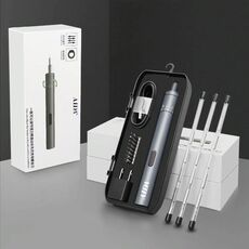 A-012 Set di cacciaviti a batteria per trapano elettrico ricaricabile con batteria al litio ricaricabile con torsione a 8 ingranaggi (grigio)