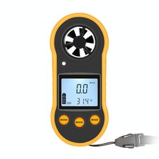 RZ818 Anemometro digitale Strumento di misurazione della velocità e della temperatura del vento portatile