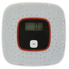Rilevatore di monossido di carbonio Sensore di allarme gas Tester di gas avvelenamento Rilevatore di avvertimento vocale umano con display LCD (bianco)