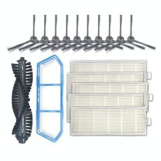 XI230 5 paia K614 spazzole laterali + filtro effetto iniziale I205 + 5 filtri I207 PC + set spazzole principali I203 per ILIFE A4S