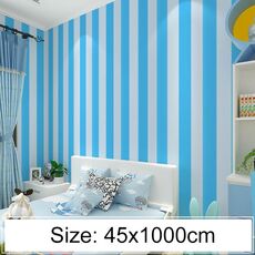 Rotolo di carta da parati impermeabile della parete del soggiorno della camera da letto della decorazione del mattone del PVC creativo Adesivi per carta da parati, dimensioni: 45 x 1000 cm (blu)