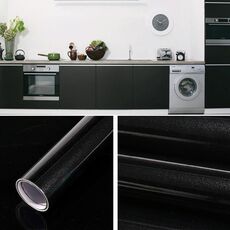Perlescente Creativo PVC Decorazione di mattoni Mobili Carta da parati Adesivi Camera da letto Soggiorno Parete Carta da parati impermeabile Rotolo, Dimensioni: 60x500cm (Nero)