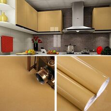 Perlescente Creativo PVC Decorazione di mattoni Mobili Carta da parati Adesivi Camera da letto Soggiorno Parete Carta da parati impermeabile Rotolo, Dimensioni: 60x500cm (Champagne Gold)