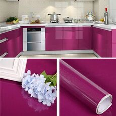 Perlescente Creativo PVC Decorazione di mattoni Mobili Carta da parati Adesivi Camera da letto Soggiorno Parete Carta da parati impermeabile Rotolo, Dimensioni: 60x500cm (Viola)
