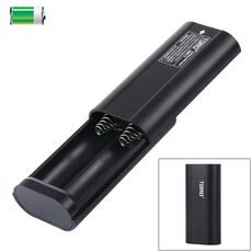 Caricabatteria TOMO P2 USB Smart 2 con indicatore luminoso per batteria agli ioni di litio 18650 (nero)