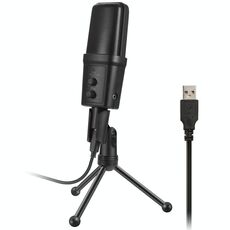 Yanmai SF-970 Microfono professionale a condensatore per registrazione audio con supporto per treppiede e cavo USB, lunghezza cavo: 1,8 m (nero)