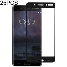 Pellicola proteggi schermo in vetro temperato Full Glue da 25 pezzi per Nokia 6