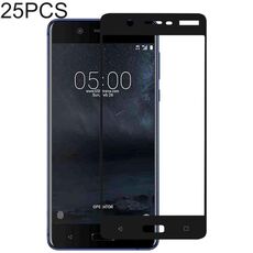Pellicola proteggi schermo in vetro temperato con colla piena da 25 pezzi per Nokia 5
