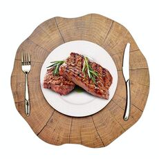 2 pezzi tovagliette da tavolo in legno da tavola, pad forma di loto, tazza da tè, decorazione della ciotola