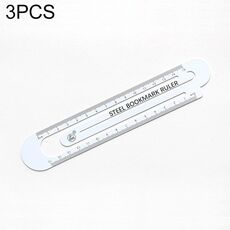 Forniture da disegno per segnalibro righello in metallo acciaio 3 pezzi (15 cm bianco)