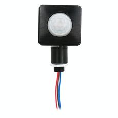 Interruttore per faretti da parete con sensore di movimento a infrarossi PIR di sicurezza automatica, dimensioni: 12 mm (nero)