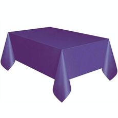 Tovaglia di plastica usa e getta Tinta unita Matrimonio Compleanno Festa Copritavolo Rettangolo Scrivania Panno per salviette (viola)