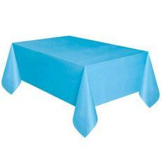 Tovaglia di plastica usa e getta Tinta unita Matrimonio Compleanno Festa Tovaglia Rettangolare per scrivania (blu cielo)