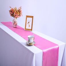 10 pezzi tovaglia in raso decorazione della tavola per la casa festa matrimonio decorazione natalizia (rosa)