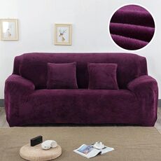 Copridivano in tessuto felpato Copridivano spesso Copridivano elastico Copridivano non incluso federa, Specifica: 1 posto 90-140 cm (Viola)