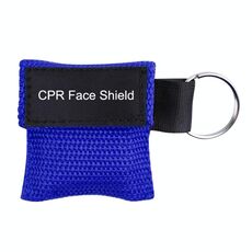 Maschera di protezione per il viso di emergenza per RCP Portachiavi Maschera per la respirazione (blu)