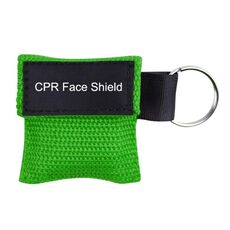 Maschera di protezione per il viso di emergenza per RCP Portachiavi Maschera per la respirazione (verde)