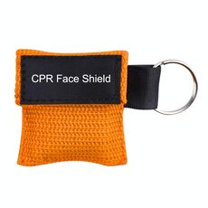 Maschera di protezione per il viso di emergenza per RCP Portachiavi Maschera per la respirazione (arancione)