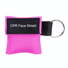 Maschera di protezione per il viso di emergenza per RCP Portachiavi Maschera per la respirazione (rosa)