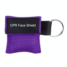 Maschera per protezione facciale di emergenza per RCP Portachiavi Maschera per respirazione (viola)