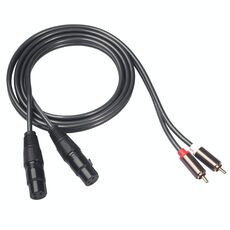 366120-15 Cavo audio da 2 RCA maschio a 2 XLR a 3 pin femmina, lunghezza: 1,5 m