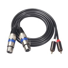 366156-15 Cavo audio da 2 RCA maschio a 2 XLR a 3 pin femmina, lunghezza: 1,5 m