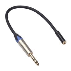 TC203NF03 Cavo audio da 6,35 mm maschio a 3,5 mm femmina, lunghezza: 0,3 m