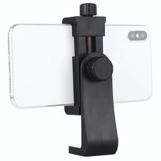 PULUZ Staffa di supporto per morsetto per telefono con scatto verticale orizzontale girevole a 360 gradi per iPhone, Galaxy, Huawei, Xiaomi, Sony, HTC, Google e altri smartphone