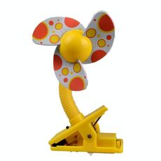 Culla Passeggino Ventilatore Mini Portatile Clip USB Ricarica Dormitorio Ufficio Piccolo Ventilatore Elettrico (Giallo)