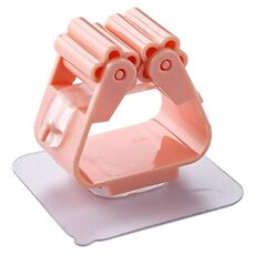 Porta mop Portaoggetti da parete Portaoggetti Cucina domestica Bagno Adesivo per riporre Scopa Appendiabiti Clip Gancio Rack (rosa)