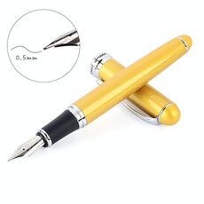 X750 Cancelleria Penna fontana in acciaio inox Penna media Penne inchiostro Medio Penne Della Scuola Donoifice Regalo, NIB Dimensioni: 0,5 mm (oro)
