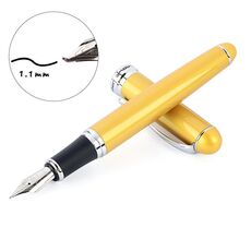 X750 Cancelleria Penna fontana in acciaio inox Penna medio Penne inchiostro inchiostro Penne Donoifice Regalo, Nib Dimensione: 1.1mm (oro)