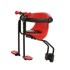 Sedili anteriori per bicicletta completamente circondati per bambini (rossi)
