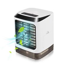 Mini ventola di raffreddamento da tavolo Umidificatore Ventola per aria condizionata Ventola spray idratante (bianca)