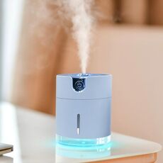 Umidificatore atomizzatore WT-H16 con ricarica USB con luci notturne colorate, capacità del serbatoio dell'acqua: 300 ml (blu)