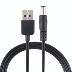 Cavo di alimentazione CC da 3A USB a 5,5 x 2,1 mm, lunghezza: 1 m