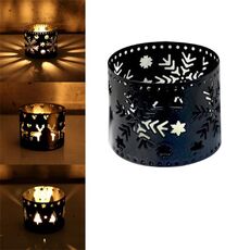 2 pezzi Candeliere natalizio in ferro vuoto Decorazioni creative per atmosfera natalizia Ornamenti artigianali, consegna in stile casuale