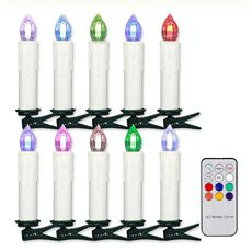 2 scatole Decorazione albero di Natale Candela con clip a LED Candela con telecomando per San Valentino