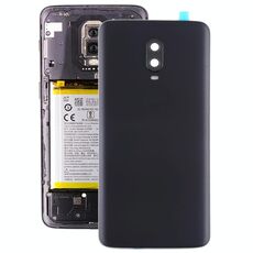Per OnePlus 6T Cover posteriore della batteria originale con obiettivo della fotocamera (nero satinato)
