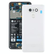 Coperchio posteriore della batteria con obiettivo della fotocamera e sensore di impronte digitali per LG G6 / H870 / H870DS / H872 / LS993 / VS998 / US997 (bianco)