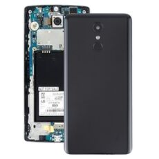 Coperchio posteriore della batteria con obiettivo della fotocamera e sensore di impronte digitali per LG Stylo 4 / Q710 / Q710MS / Q710CS / L713DL (nero)