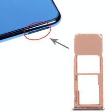 Per Galaxy A7 (2018) / A750F Vassoio scheda SIM + Vassoio scheda Micro SD (Oro)