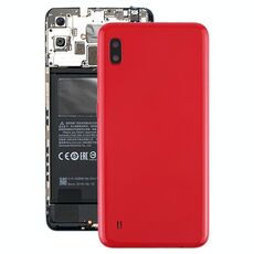 Cover posteriore batteria per Galaxy A10 SM-A105F/DS, SM-A105G/DS con obiettivo fotocamera e tasti laterali (rosso)