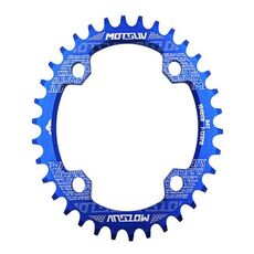 Motsuv Stretto Ampia Bicicletta MTB Bicycle 104BCD Plate Denti (Blu)