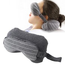 Protezione per gli occhi del cuscino portatile per viaggi d'affari (grigio scuro)