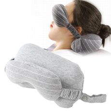 Protezione per gli occhi del cuscino portatile per viaggi d'affari (grigio chiaro)