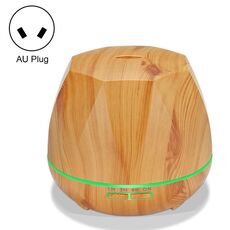 Diamond Wood Grain Remote Control Umidificatore ad ultrasuoni Macchina per aromaterapia Spruzzatore automatico di alcol con luci a LED, capacità: 400 ml, spina AU (colore legno chiaro)