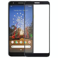 Lente in vetro esterno per schermo anteriore per Google Pixel 3a (nero)